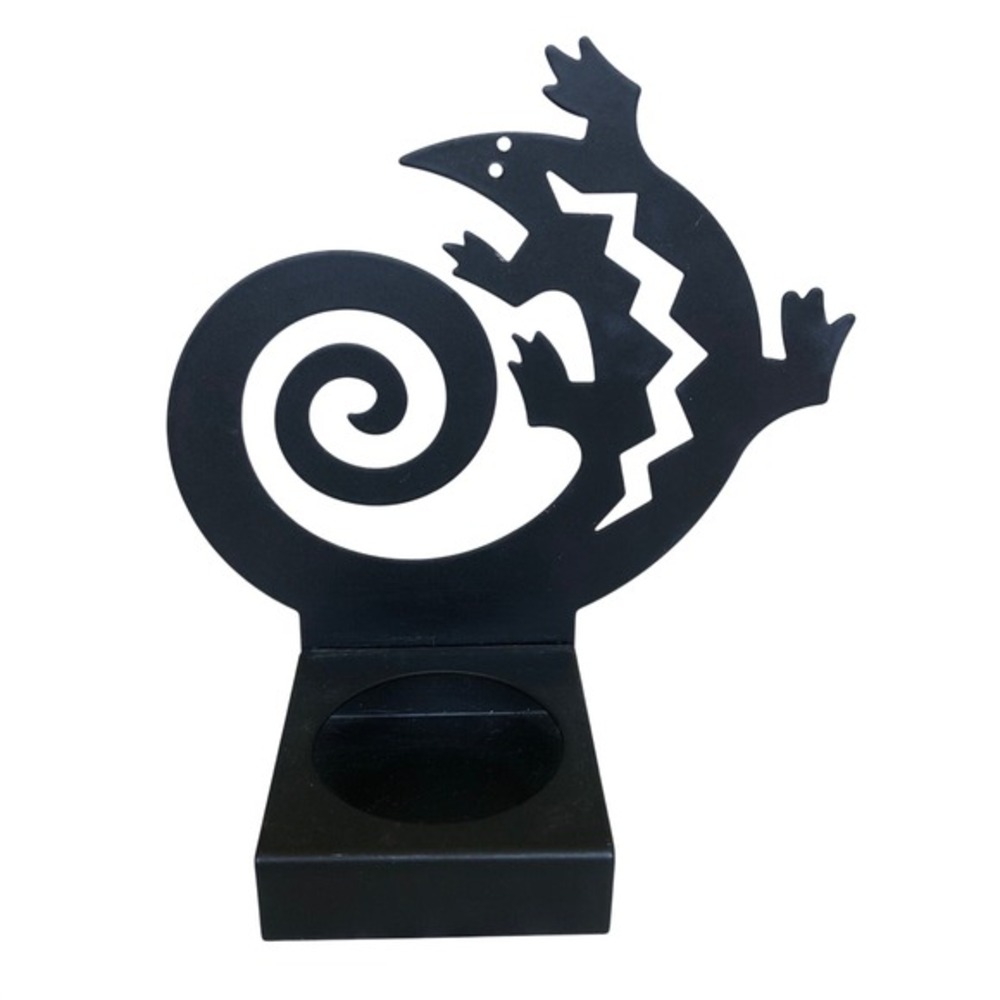 PartyLite Gecko Southwest Metal Tealight Candle Holder 5" Taiwan‎ Southwest Boho - Picture 2 of 6